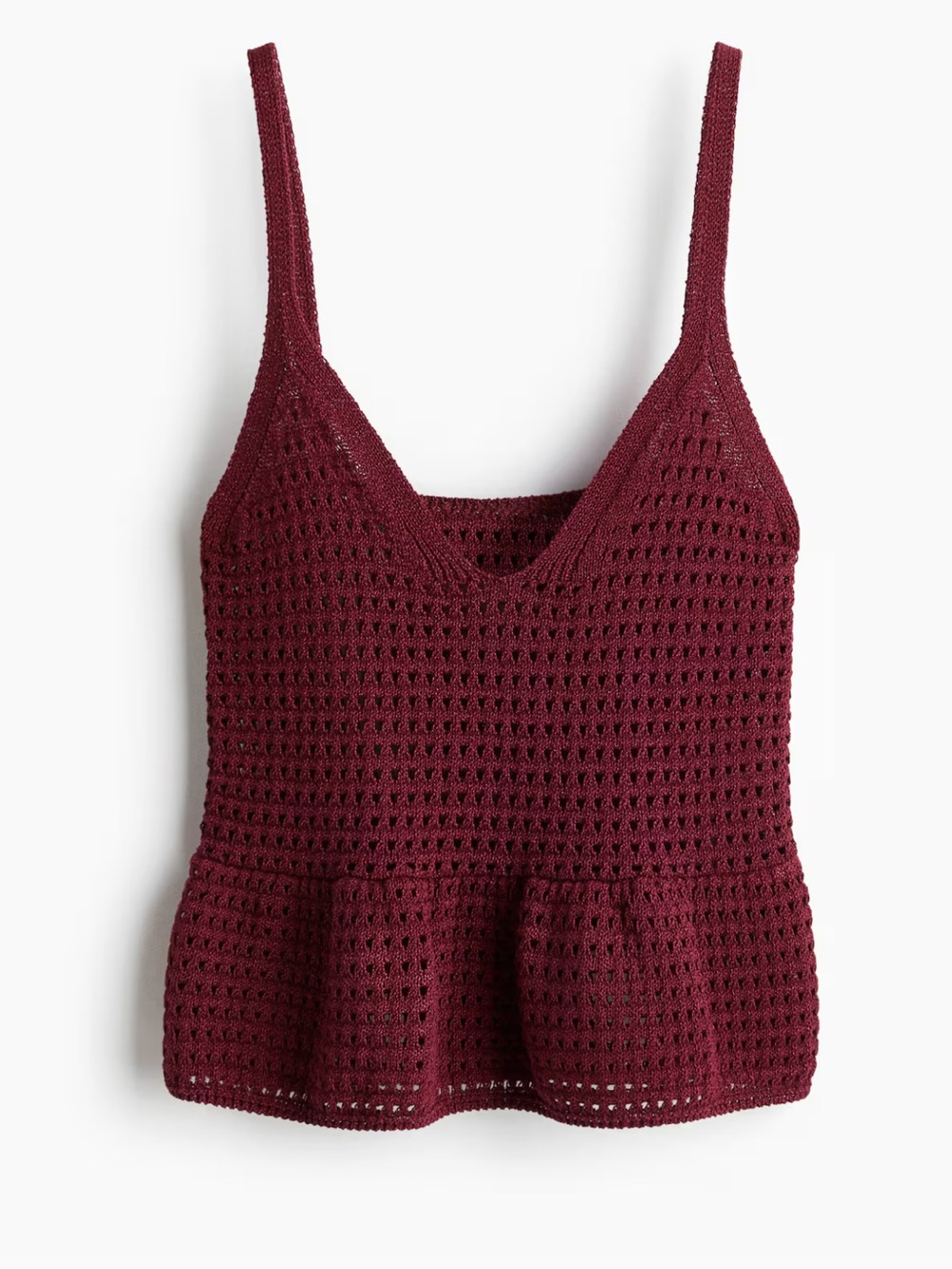 H&M Crochet Peplum Tank Top